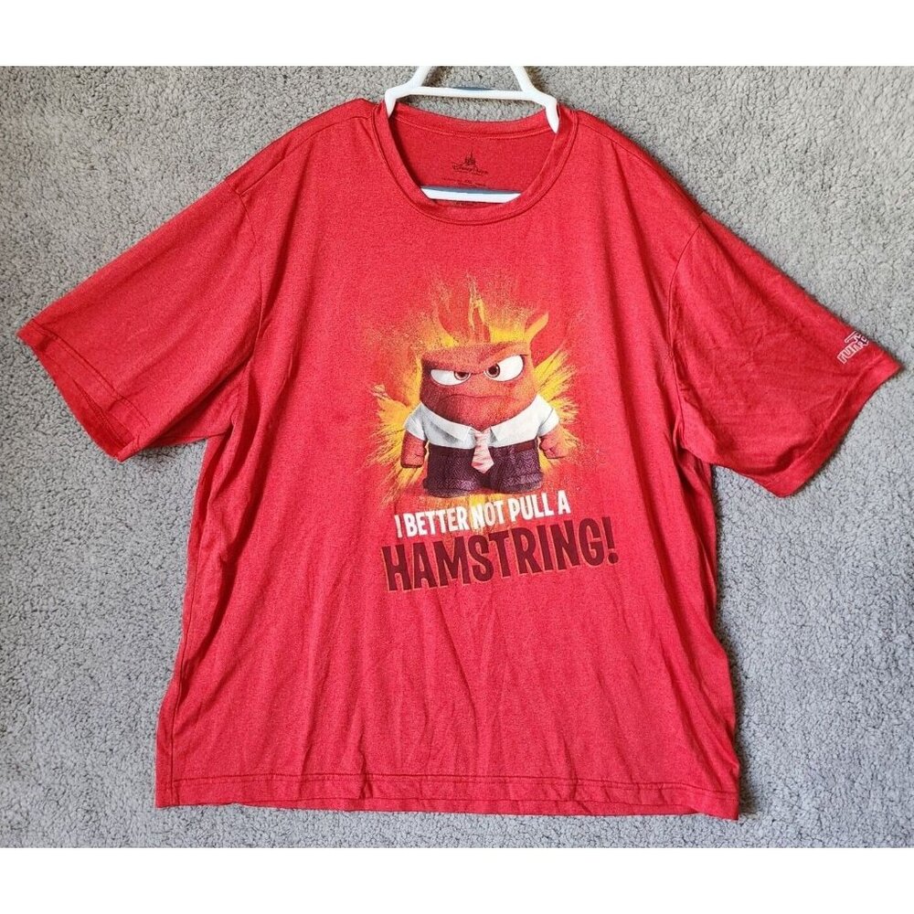 Run Disney Parks Inside Out Anger Red Graphic T Shirt‎ Size XXL 100% Polyester